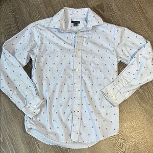 Tommy Hilfiger Boy's Blue Patterned Shirt sz 10 like new